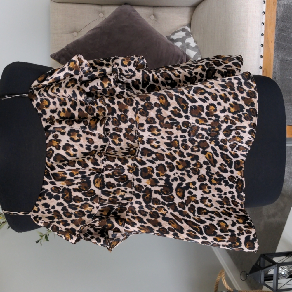 Rowa Leopard Print Cold Shoulder Top